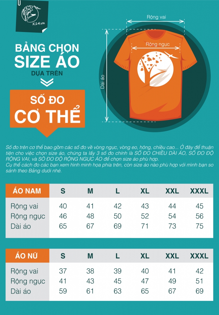 Size áo