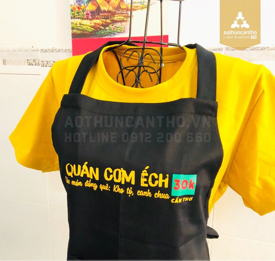 May đồng phục & tạp dề cho quán Ếch nổi tiếng Cần Thơ