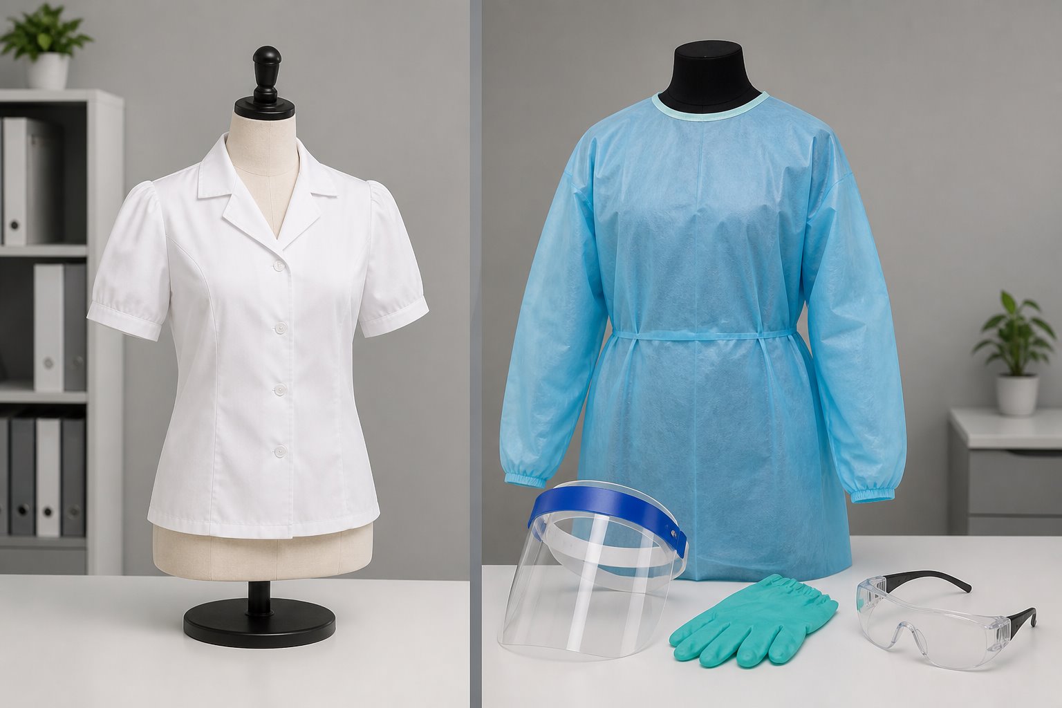 Áo blouse và PPE: không nên hiểu là một