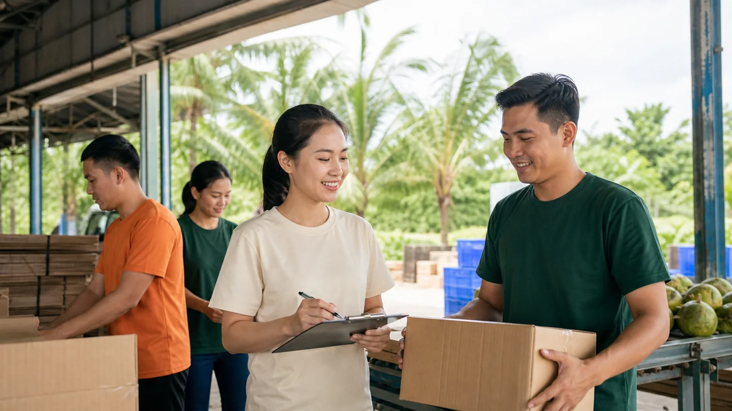 Nhóm nhân sự mặc áo thun trong thời tiết nóng ẩm