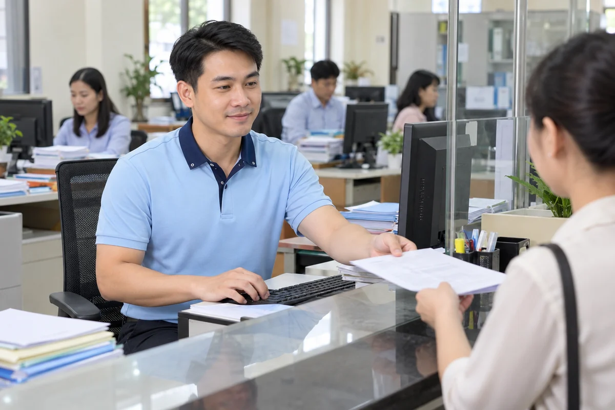 Áo polo cổ button-down xanh nhạt cho cơ quan hành chính: phom áo khi thao tác làm việc