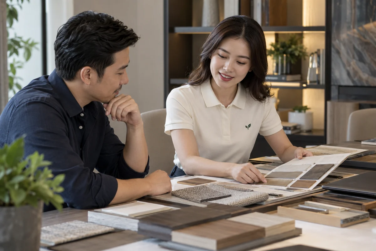 Áo polo văn phòng nẹp ẩn cho đội ngũ tư vấn: người mặc trong bối cảnh sử dụng