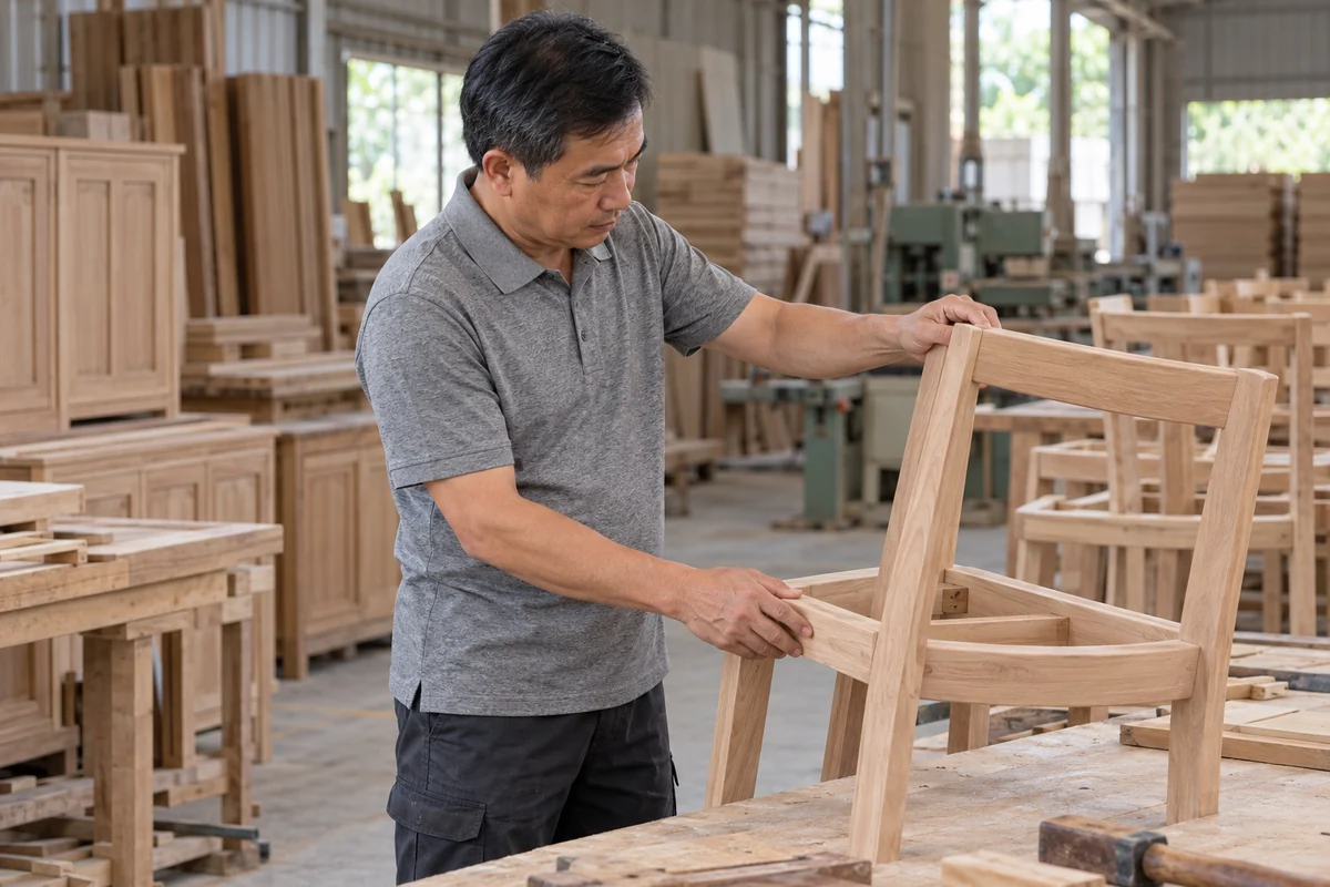 Áo thun công nhân xám tiêu cho xưởng đồ gỗ: phom khi làm việc tại xưởng đồ gỗ