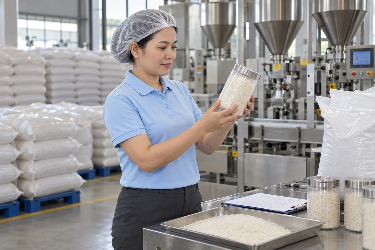 Áo thun công nhân xanh da trời nhạt cho nhà máy gạo: phom khi làm việc tại nhà máy lúa gạo